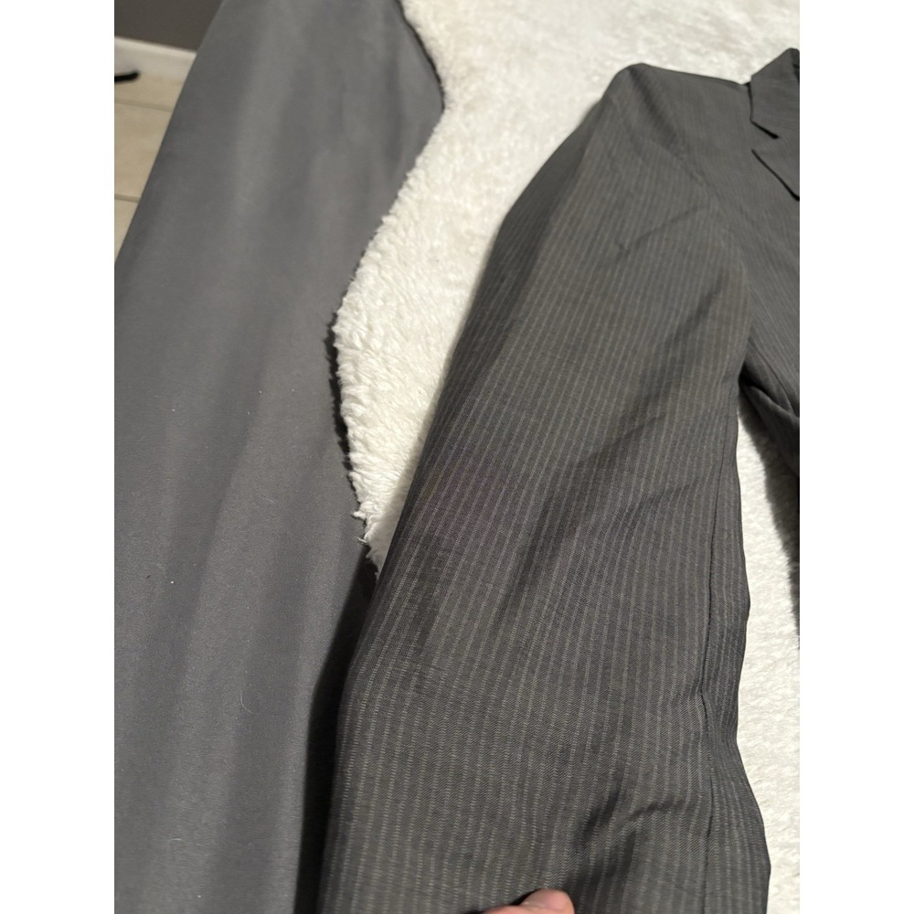 Hugo Boss Men's Gray Striped Sport Blazer Wool Jacket Size 36S READ - Picture 4 of 11
